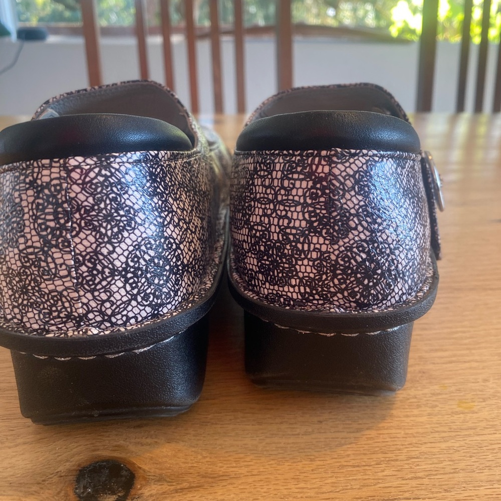 Alegria Mary Jane Shoes Black White Pattern Women’s 10 New - Picture 4 of 11